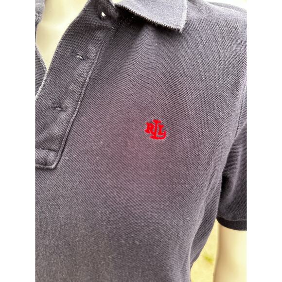 Vintage 90s Ralph Lauren Women’s Navy Blue Polo Shirt Medium - Picture 8 of 9